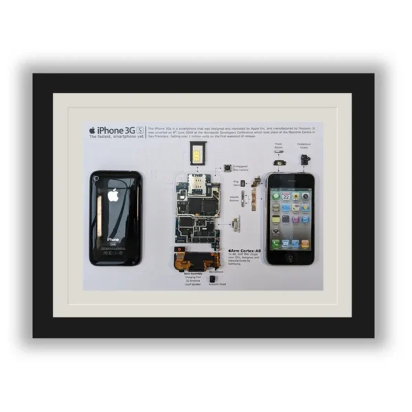 framed deconstructed iPhone