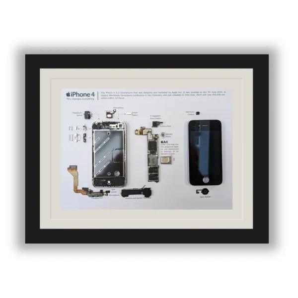 framed deconstructed iPhone 4 partial